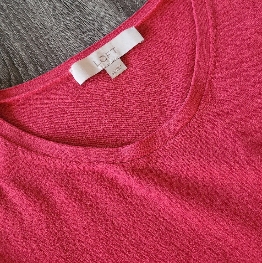LOFT Ruffle Short Sleeve Sweater - Picture 3 of 5